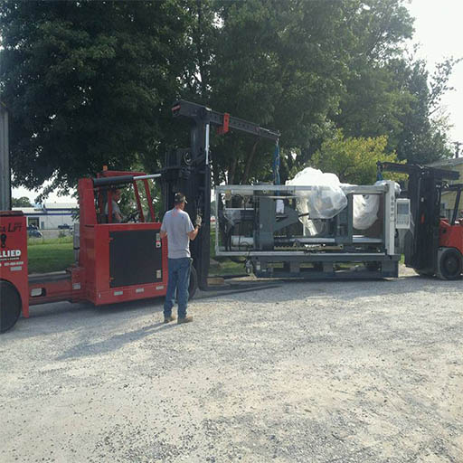Injection moulding machine installation