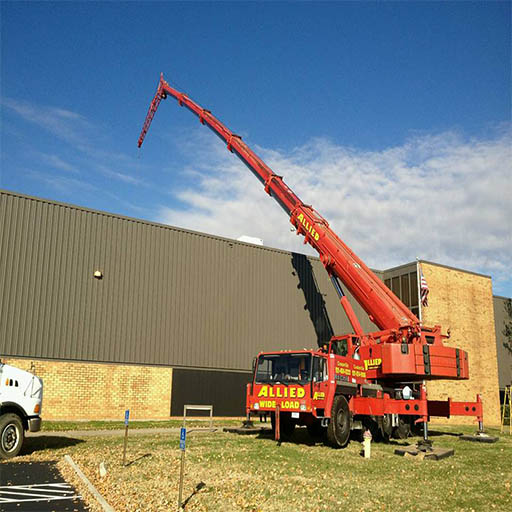 Roof top crane work in Sparta
